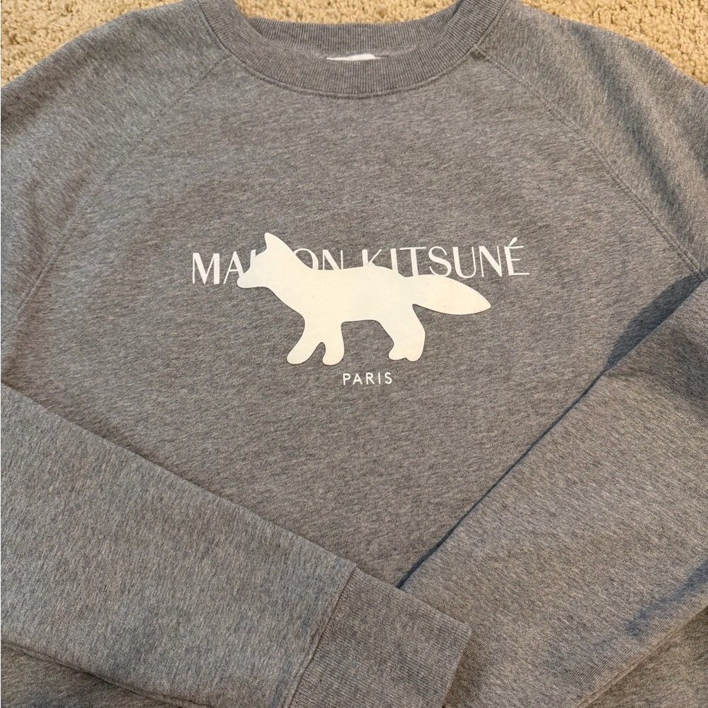 MAISON KITSUNE Gray sweatshirt - Picture 2 of 5